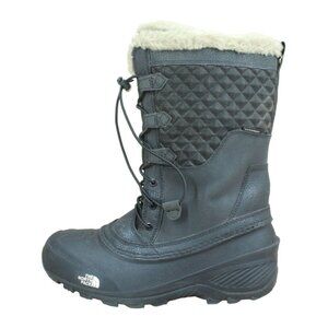 The North Face Shellista Lace III Snow Boots Faux Fur Leather Black Size 6